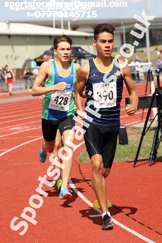Mens under-17s 800 metres, 2018 Northern Under-17s/U-15s/U-13s Champs., Wavertree Athletics Centre, Liverpool. Photo: David T. Hewitson/Sports for All Pics